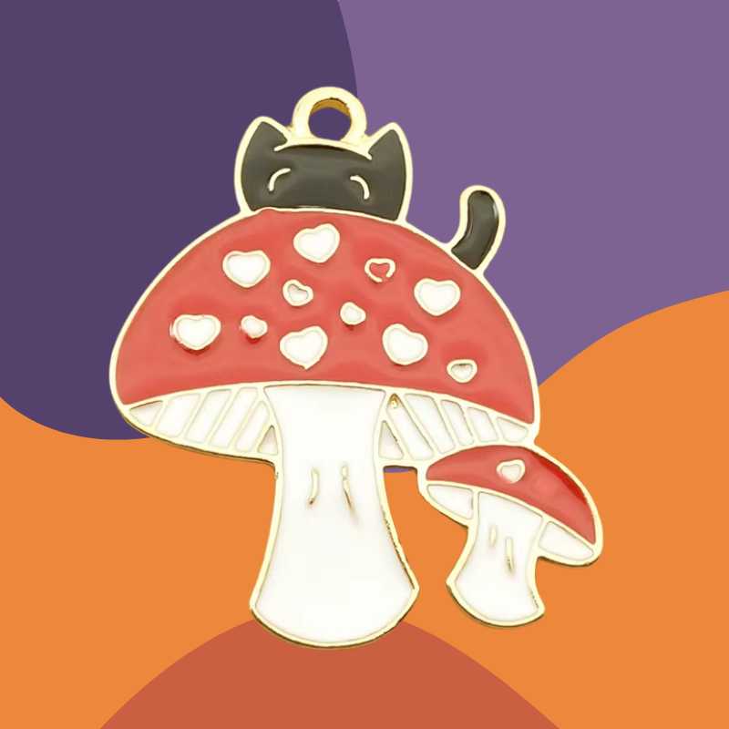 Pin Amanita Gato Negro