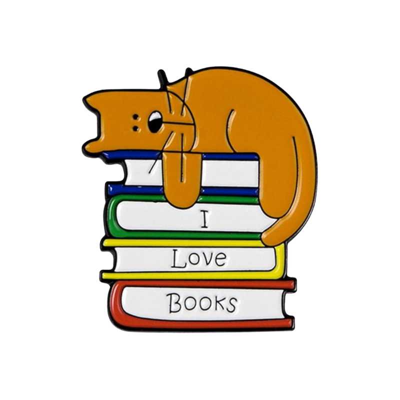 Pin Cat I Love Books