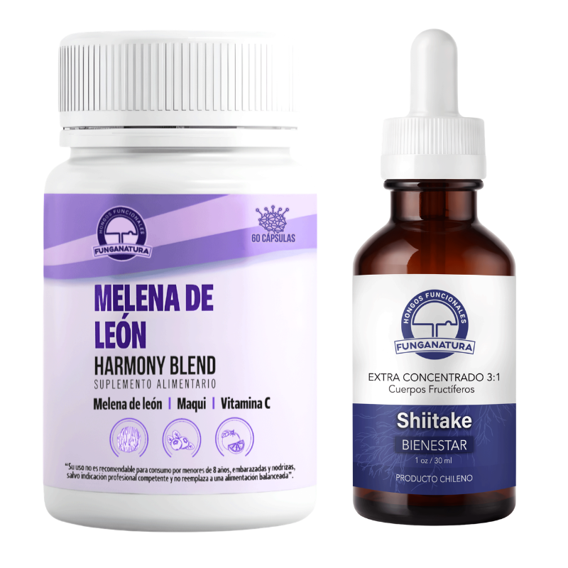Pack Bienestar Masculino- Cápsulas Melena de León y Shiitake